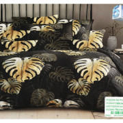 Pościel 3D Satyna Bawełniana 160/200 3cz Liście Monster
