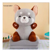 Koc Maskotka 2 W 1 Poduszka Szop Pracz Szary