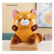 Koc Maskotka 2 W 1 Poduszka Szop Pracz Rudy