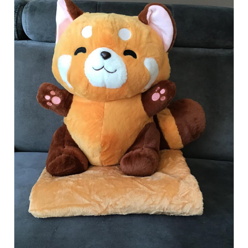 Koc Maskotka 2 W 1 Poduszka Szop Pracz Rudy