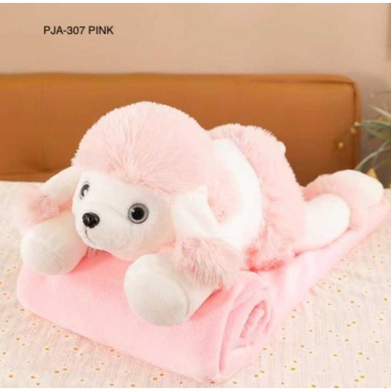 Koc Maskotka 2 W 1 Poduszka Pudelek