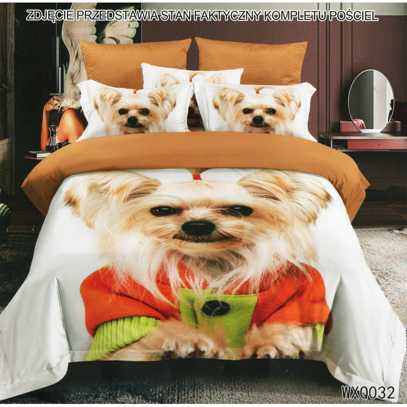 Pościel 3D Satyna Bawełniana 160/200 3cz York Wzór Faktyczny