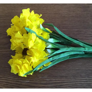 Żonkile Żółte 60cm Duży Bukiet Kwiatów Sztucznych