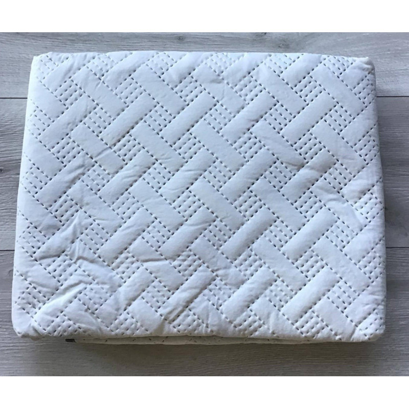 Narzuta Dwustronna Pikowana100% Bawełna Ekri/Szary