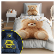 Pościel Fluorescencyjna 100% Bawełna 160x200cm 2cz Miś