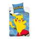 Pościel Bawełniana Licencyjna 160/200 2cz Pokemon Pikachu