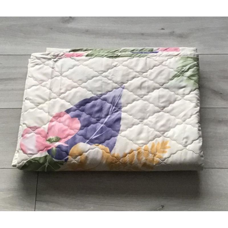 Kołdra Pikowana Cienka Na Lato 160x200 Kwiaty