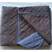 Narzuta Dwustronna Pikowana 100% Bawełna Jasny Brązowy/Szary