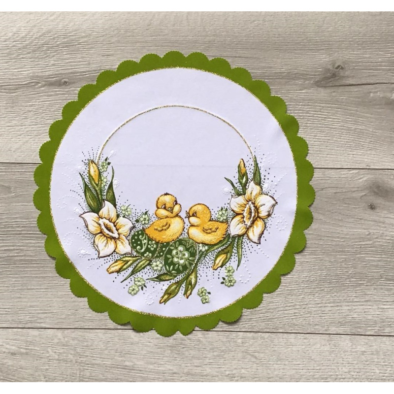 Serwetka 35cm Z Nadrukiem Świątecznym Kurczaczki