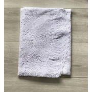 Obrus Biały Okrągły Cały Koronkowy