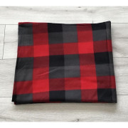 Koc Polarowy 160x200cm Krata Czerwona