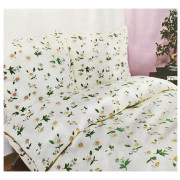 Komplet Pościeli Z Kory 100% Bawełna 160x200cm Stokrotki