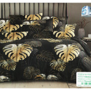 Pościel 3D Satyna Bawełniana 140/200 2cz Liście Monster