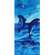 Ręcznik Plażowy 72x146cm Mikrofibra Delfiny