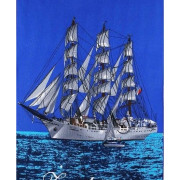 Ręcznik Plażowy 72x146cm Mikrofibra Żaglowiec