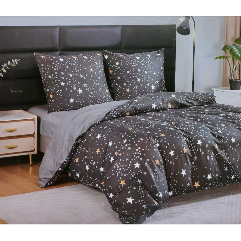 Pościel 220x200 Dwustronna Bawełna Satynowa Collection World Gwiazdki
