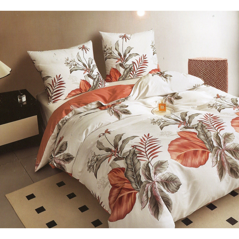 Pościel 160x200 Dwustronna Bawełna Satynowa Collection World Kwiaty