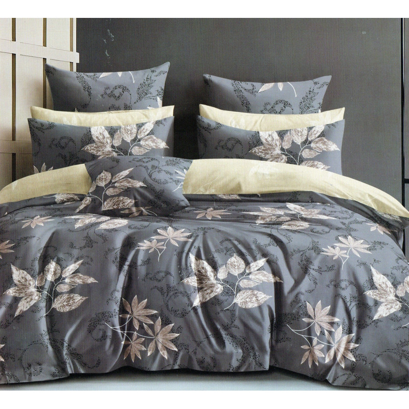 Pościel 160x200 Dwustronna Bawełna Satynowa Collection World Liście