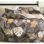 Pościel 160x200 Dwustronna Bawełna Satynowa Collection World Liście