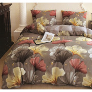 Pościel 160x200 Dwustronna Bawełna Satynowa Collection World Liście