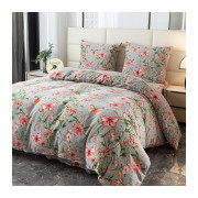 Pościel Gruba Z Mikrofibry Miś 220x200cm 3cz Kwiaty/Motyle