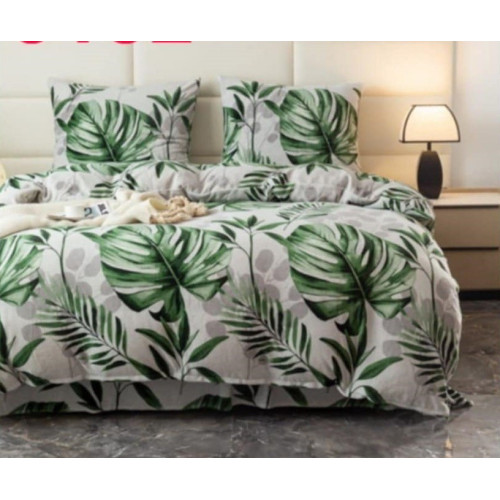 Pościel Gruba Z Mikrofibry Miś 220x200cm 3cz Liście Monster