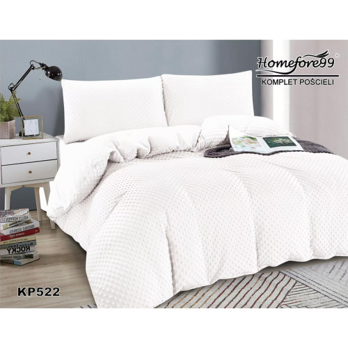 Pościel Mikrofibra Welurowa Minky 220x200 Biały