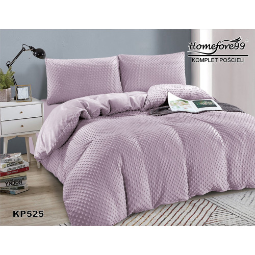 Pościel Mikrofibra Welurowa Minky 220x200 Jasny Fiolet