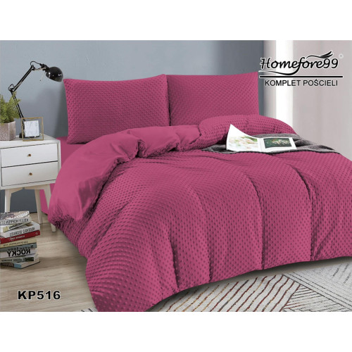 Pościel Mikrofibra Welurowa Minky 220x200 Amarant