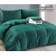 Pościel Mikrofibra Welurowa Minky 220x200 Zieleń Butelkowa