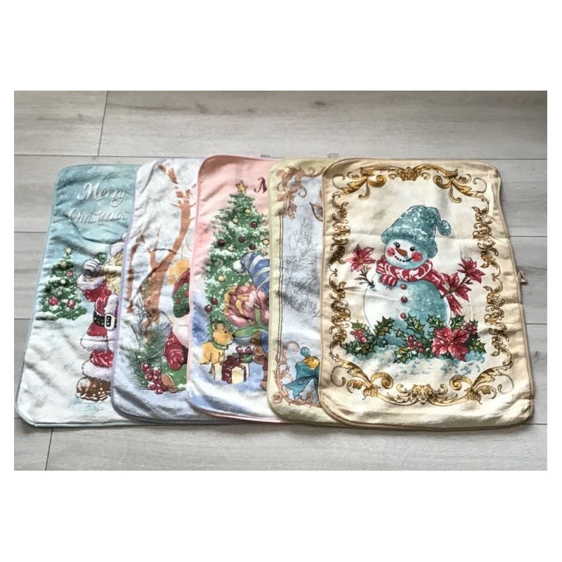 Ręczniki Świąteczne Mikrofibra Z Zawieszką 40x60 Kpl 5 szt Mix Święta/...