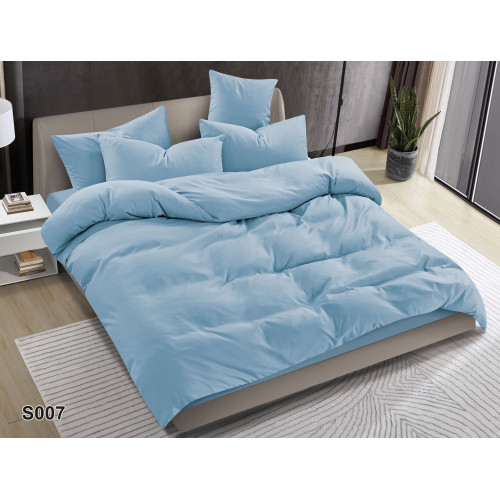 Pościel Clasic Gładka Mikrofibra 160x200 3cz Jasno Niebieska