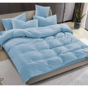 Pościel Clasic Gładka Mikrofibra 160x200 3cz Jasno Niebieska