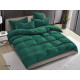Pościel Clasic Gładka Mikrofibra 160x200 3cz zieleń Butelkowa