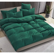 Pościel Clasic Gładka Mikrofibra 160x200 3cz zieleń Butelkowa