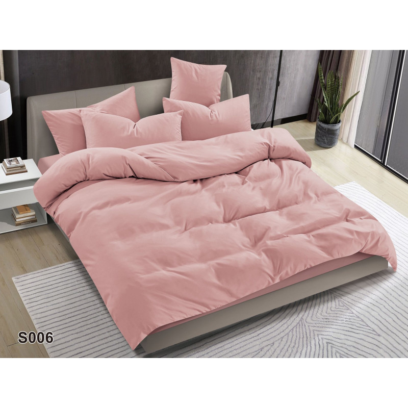 Pościel Clasic Gładka Mikrofibra 160x200 3cz Pudrowy Róż