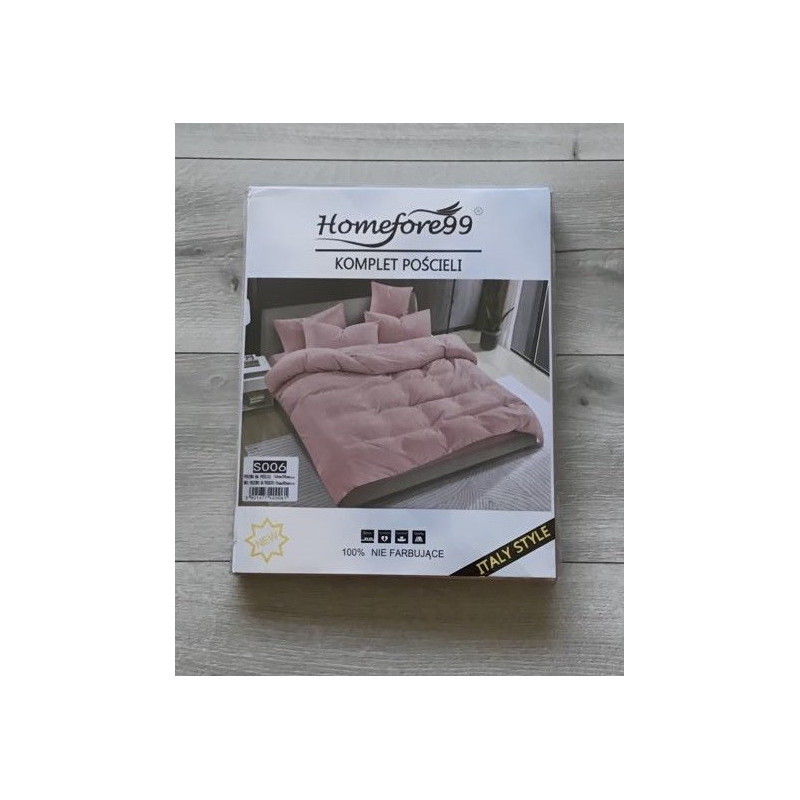 Pościel Clasic Gładka Mikrofibra 160x200 3cz Pudrowy Róż