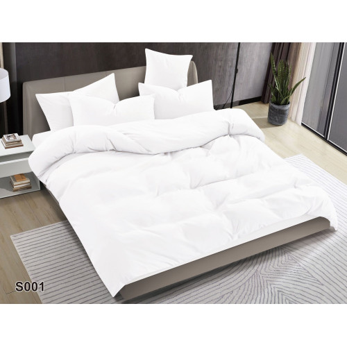 Pościel Clasic Gładka Mikrofibra 160x200 3cz Biała