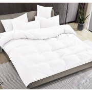 Pościel Clasic Gładka Mikrofibra 160x200 3cz Biała