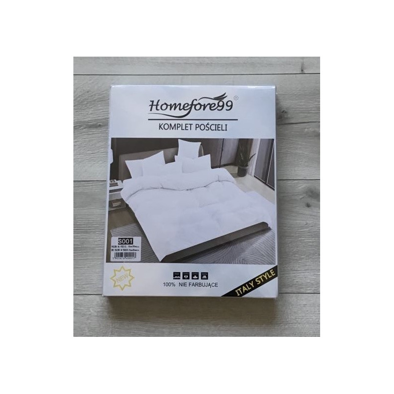 Pościel Clasic Gładka Mikrofibra 160x200 3cz Biała