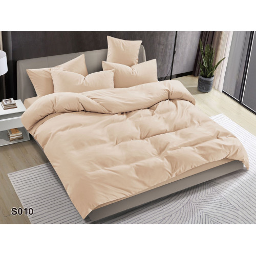 Pościel Clasic Gładka Mikrofibra 160x200 3cz Kremowa