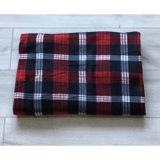 Koc Polarowy 220x200cm Krata Czerwono Czarna