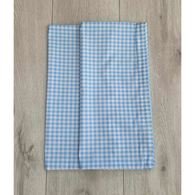 Poszewki Bawełniane 40x40cm Kpl 2 Szt Kratka Niebieska