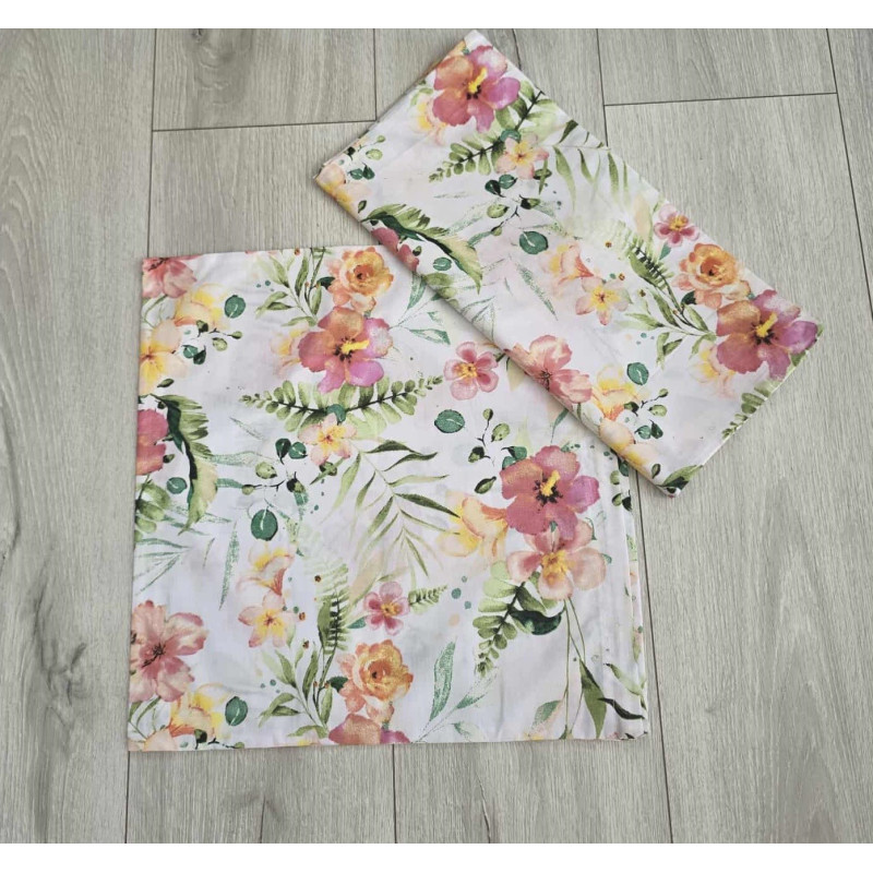 Poszewki Bawełniane 40x40cm Kpl 2 Szt Kwiaty