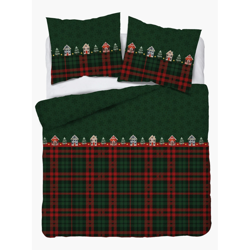 Pościel Flanela 160x200 100% Bawełna Detexpol 5619B Wzór Świąteczny