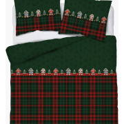 Pościel Flanela 160x200 100% Bawełna Detexpol 5619B Wzór Świąteczny