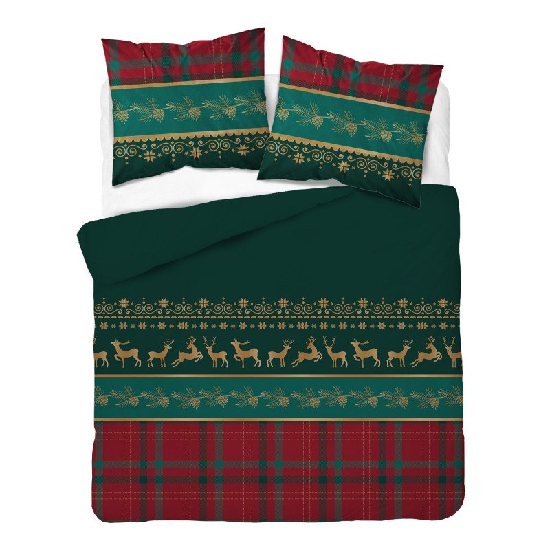 Pościel Flanela 160x200 100% Bawełna Detexpol 5620A Wzór Świąteczny