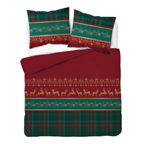 Pościel Flanela 160x200 100% Bawełna Detexpol 5620B Wzór Świąteczny