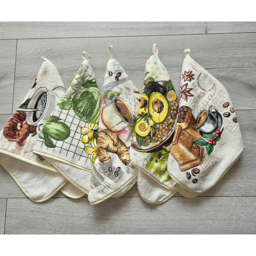 Ręczniki Mikrofibra Z Zawieszką 25x50cm Kpl 5 szt Mix Wzorów