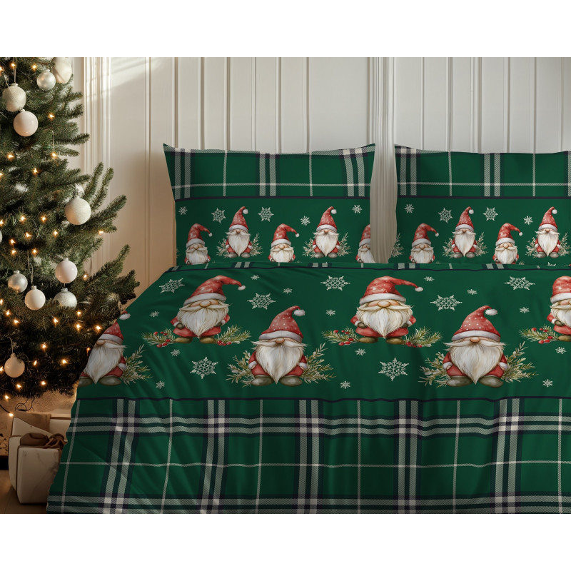 Pościel Flanela 160x200 100% Bawełna Detexpol 5622B Wzór Świąteczny